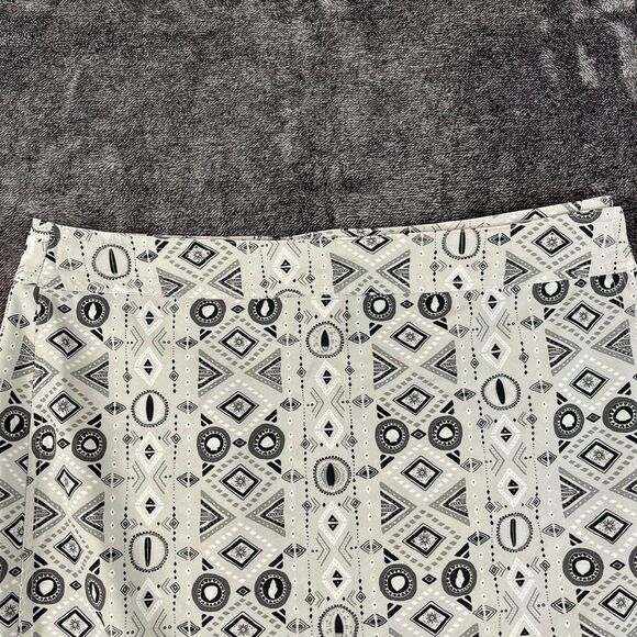 Rip Skirt Hawaii Wrap Skirt L Aztec Tribal Gray Stretch Unlined Mini Swim - Picture 2 of 10